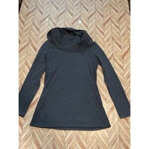 Converse Blue Cowl Women’s Neck Long Sleeve Top Large Blue Shirt Fall Winter L‎